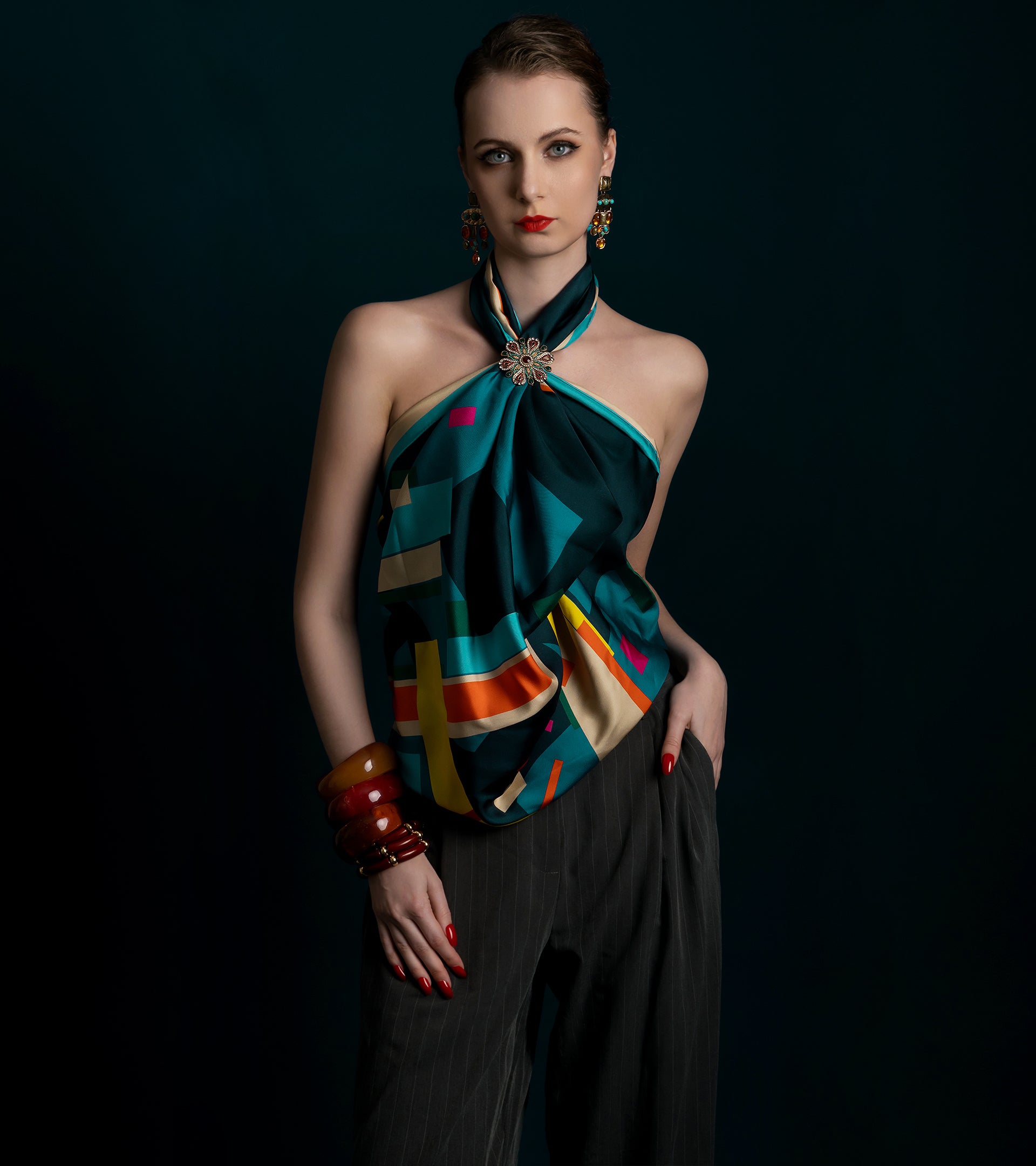 FOULARDS EN SOIE & ECHARPES